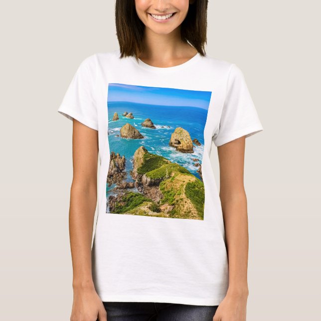 Nugget Point-öarna, Nya Zeeland T Shirt (Framsida)