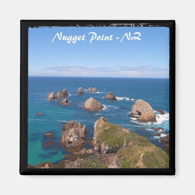 Nugget Point Sten Circle, NZ-2 (Fridge Magnet) Magnet (Framsidan)