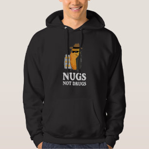 Nuggets Inte Droger Roliga Kycklingnuggets Hoodie