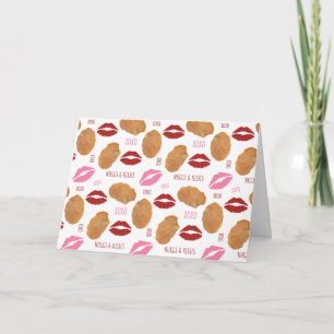 Nuggs & Kisses Chicken Nugget Läppar Valentine Kort