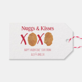 Nuggs & Kisses Chicken Nugget Punny Valentine Presentetikett