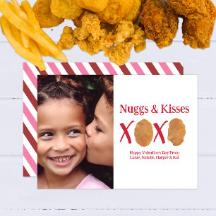 Nuggs & Kisses XOXO Rand Valentine Photo Kort