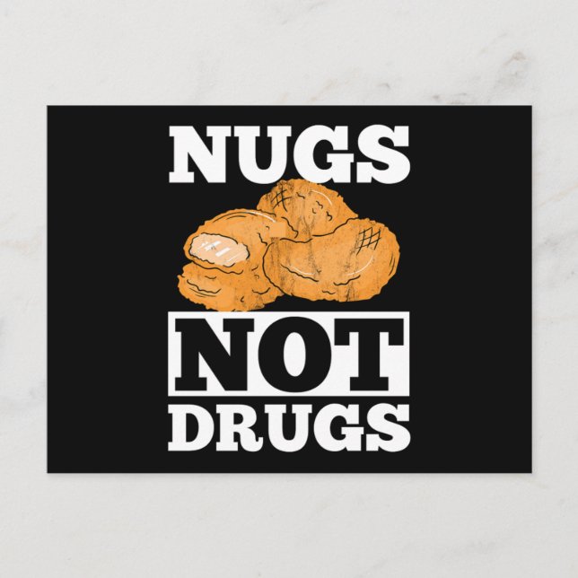 Nugs Not Drugs Gift Funny Minimalist Tees Vykort (Framsida)