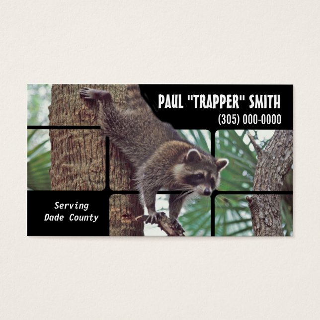 Nuisance Animal Trapper Visitkort (Framsidan)