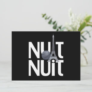 Nuit Nuit Basketnatt Franska Ord Paris Torn Inbjudningar