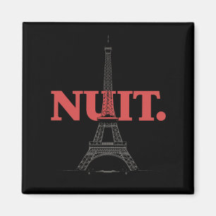 Nuit Nuit Natt Natt Franska Ord Paris Torn Magnet