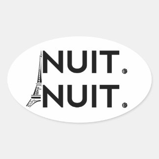Nuit Nuit Ovalt Klistermärke