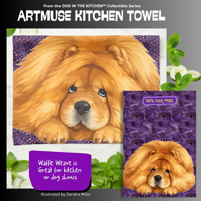 NUK- Red Chow - ArtMuse Kitchen Towels  Kökshandduk (Skapare uppladdad)