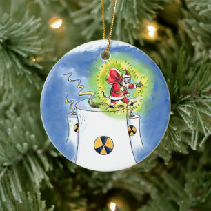 Nukad jul tomte rund keramisk prydnad julgransprydnad keramik