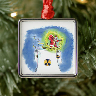 Nukad jul tomte torg premium prydnad julgransprydnad metall