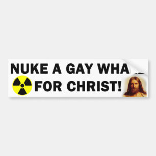 Nuke ett glatt val för Kristus! Bildekal