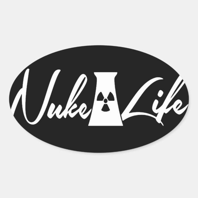 Nuke-Liv Ovalt Klistermärke (Framsida)