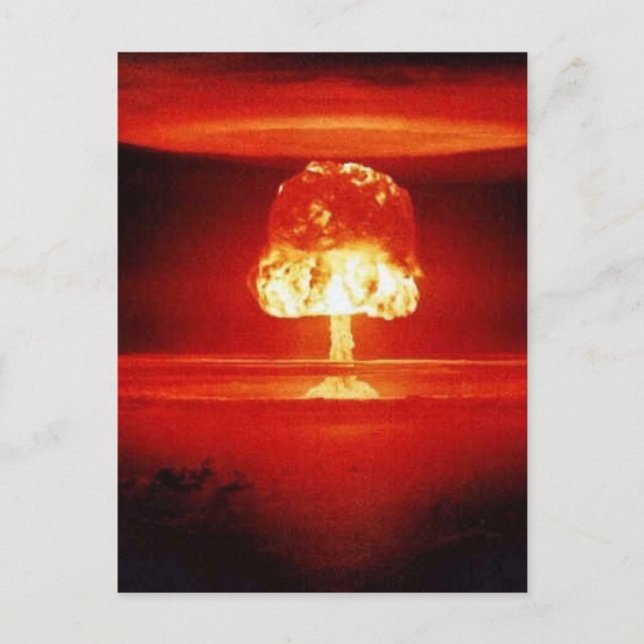 nukleär explosion vykort (Framsida)