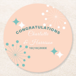 Nukleär kärnsprängning Bröllop Underlägg Papper Rund