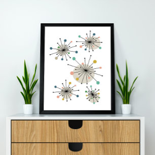Nukleär starburst i mitten av århundradet Modern f Poster