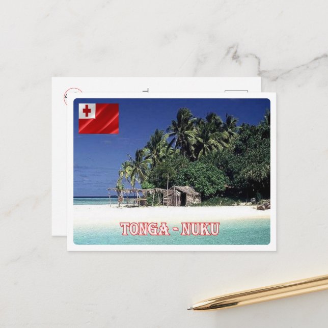 Nuku Island - Tonga - Panorama - Vykort (Fram/Back In Situ)