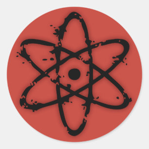 Nukulär atomik! runt klistermärke