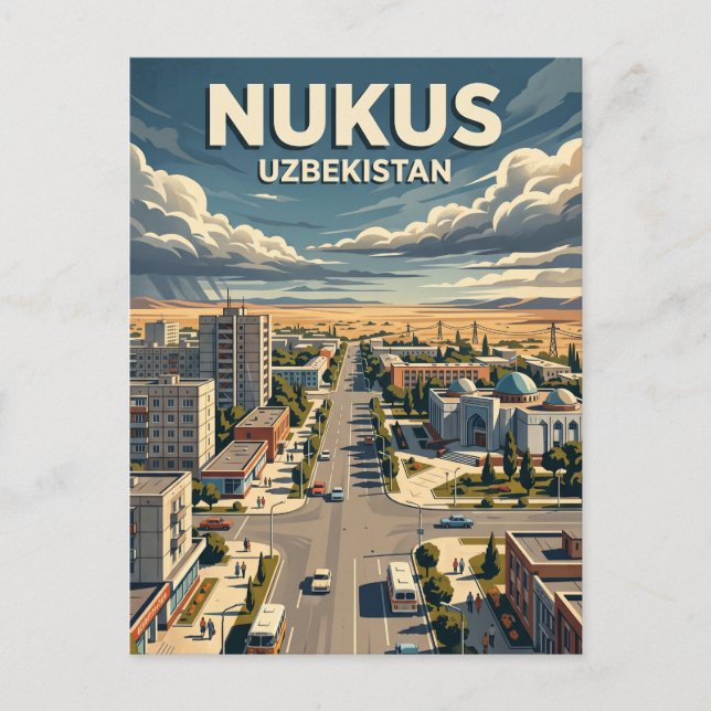 Nukus Uzbekistan Vykort (Framsida)