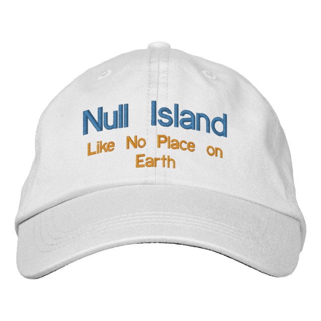Null Island Broderad Keps (Framsida)