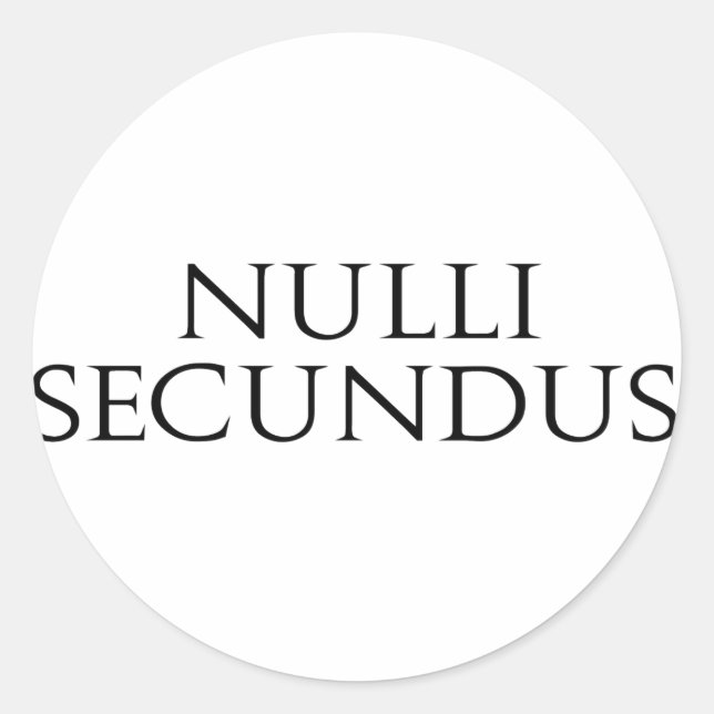 Nulli Secundus Runt Klistermärke (Framsida)