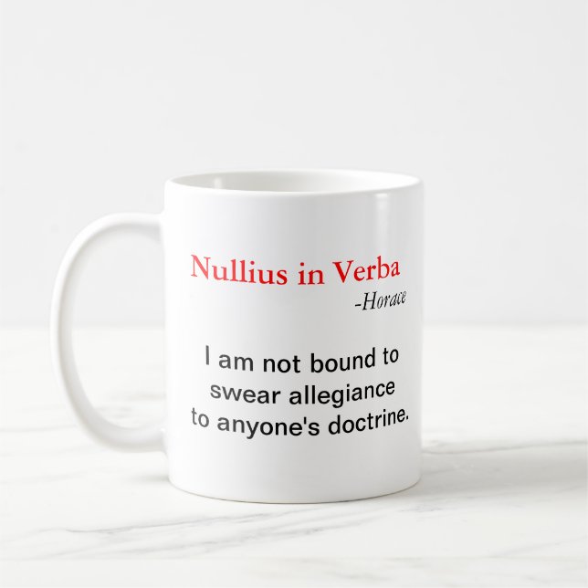 Nullius i Verba Kaffemugg (Vänster)