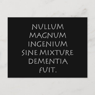 Nullum magnum ingenium sine blandning demens fukt vykort