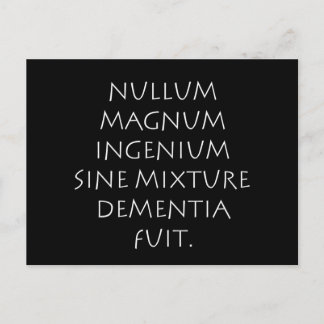 Nullum magnum ingenium sine blandning demens fukt vykort