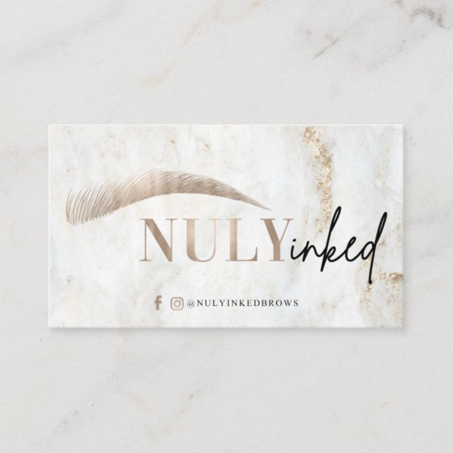 Nuly Inked | Inte redigerbar mall Visitkort (Framsida)