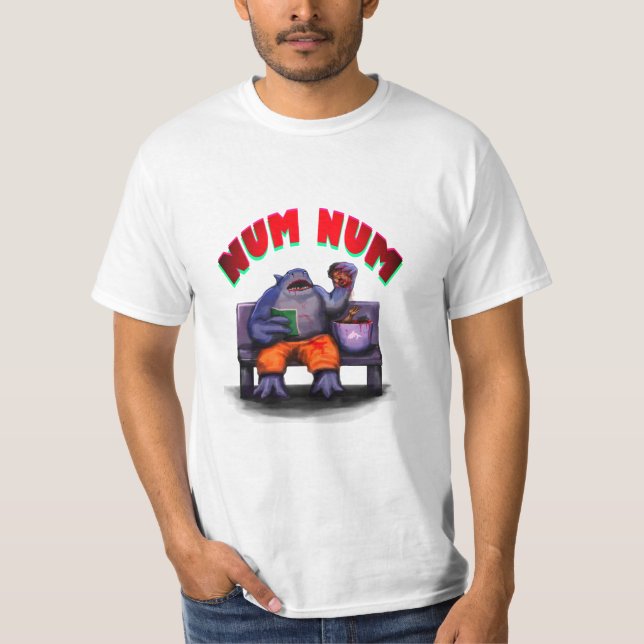 Num Num Kung Shark T Shirt (Framsida)