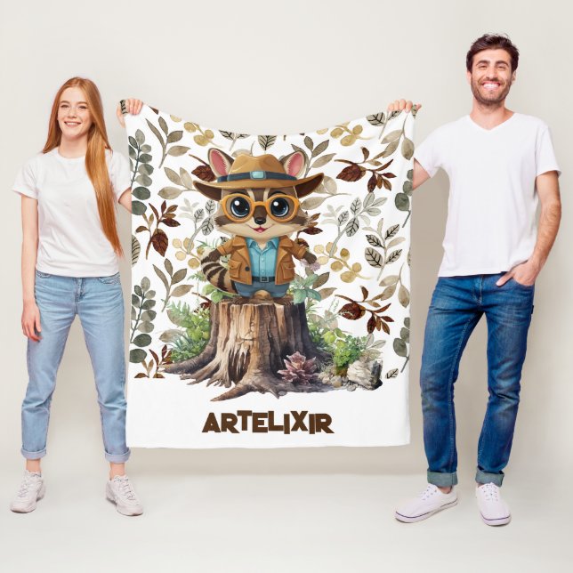 Numbat Detektiv Skriv ut Fleecefilt (På plats)