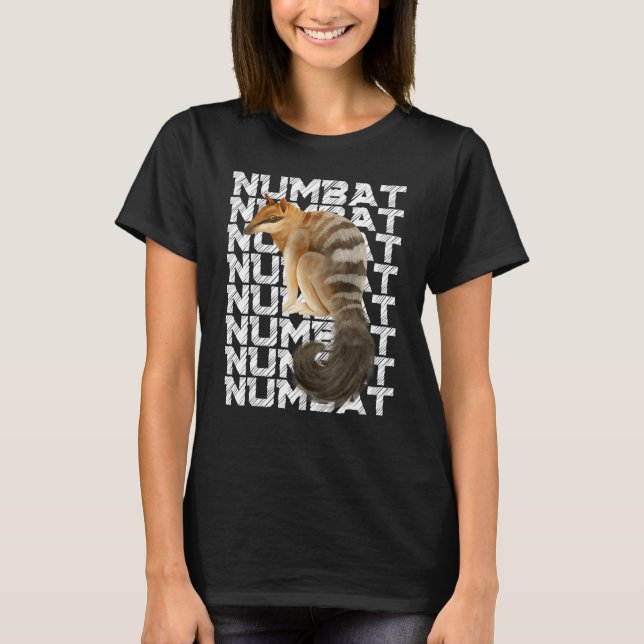 Numbat Illustration of Numbat T Shirt (Framsida)