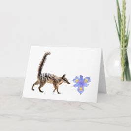 Numbat och Lila Iris Flower Kort
