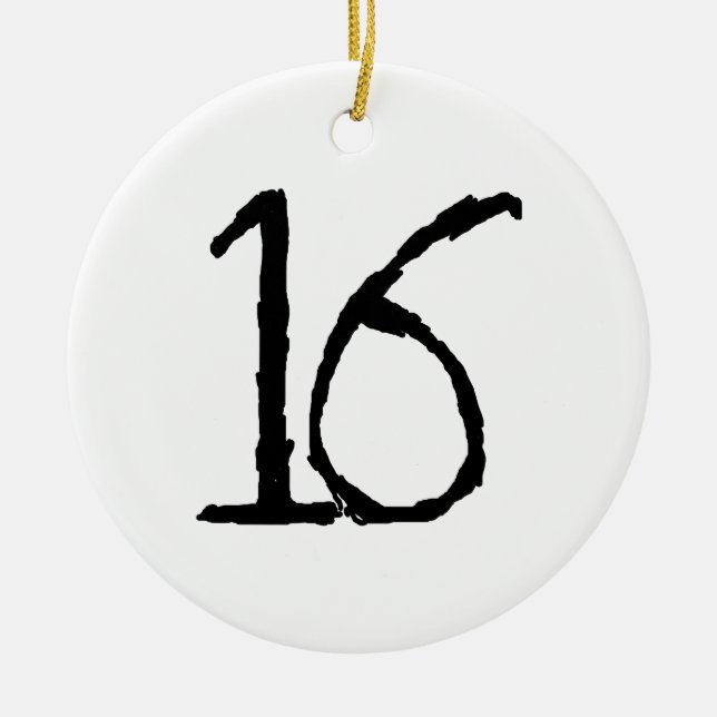 Number16 Julgransprydnad Keramik (Framsidan)