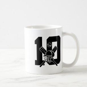 Number 10 Years Cricket 10-årsjubileum Kaffemugg
