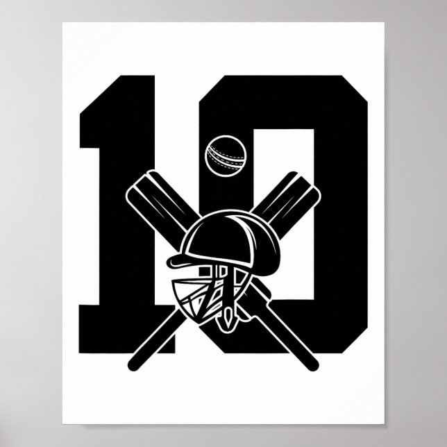 Number 10 Years Cricket 10-årsjubileum  Poster (Framsidan)