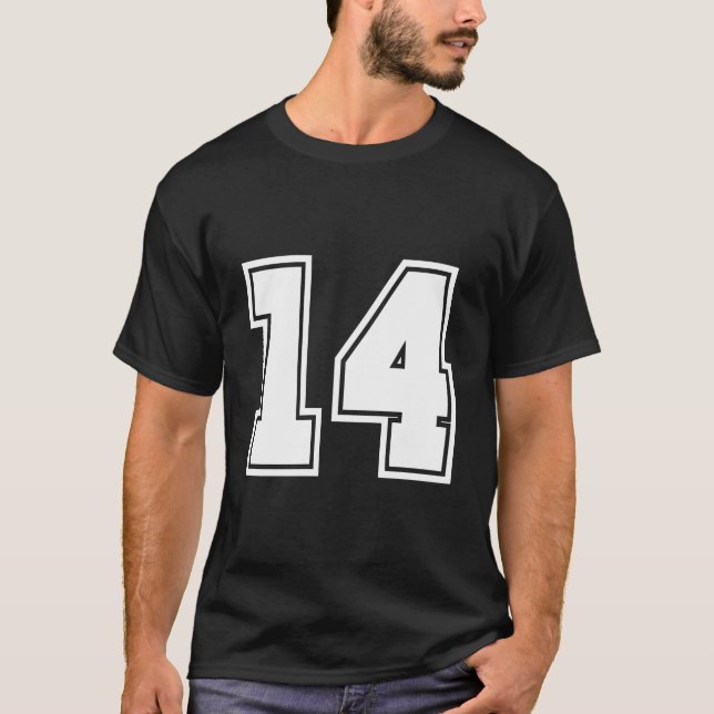 Number 14 No Fourn 14 Jerseys Player T Shirt (Framsida)