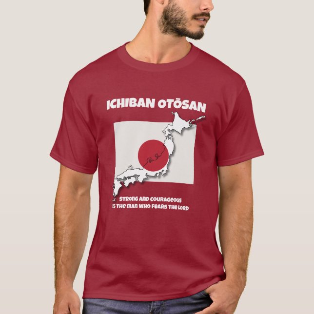 Number 1 Christian Ichiban Otosan JAPANESE DAD T Shirt (Framsida)