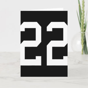 Number 22 Byck Design Fotbollsträning Kort