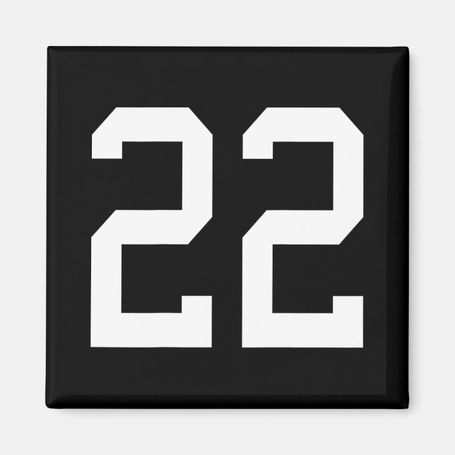 Number 22 Byck Design Fotbollsträning  Magnet (Framsidan)