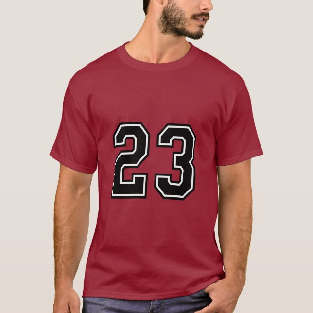 Number 23 Varsity Sports Jersey | 23rd Birthday T Shirt (Framsida)