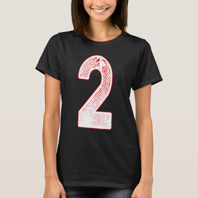 Number 2 Alphabet characters - Initial Number 2 mo T Shirt (Framsida)