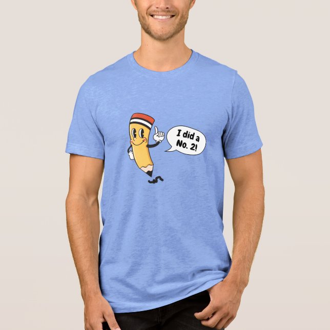 "Number 2" Pencil T Shirt (Framsida)