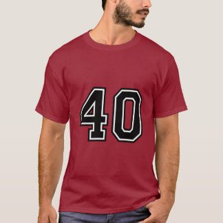 Number 40 Varsity Sports Jersey | 40th Birthday T Shirt