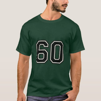 Number 60 Varsity Sports Jersey | 60th Birthday T Shirt