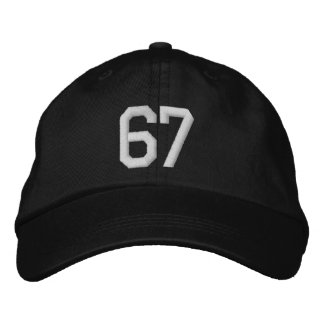 Number 67 Cap for Teenagers, Gen Z, Youths Broderad Keps