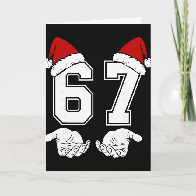 Number 67 Matching Six Seven 6 7 Meme 6 7 Christma Kort (Framsida)