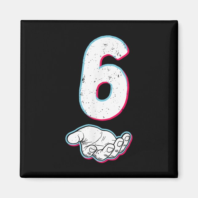 Number 67 Matching Six Seven 6 7 Meme 6 7 Hallowee Magnet (Framsidan)