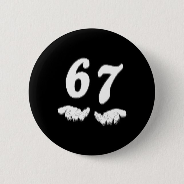Number 67 Matching Six Seven Meme Funny Halloween  Knapp (Framsida)