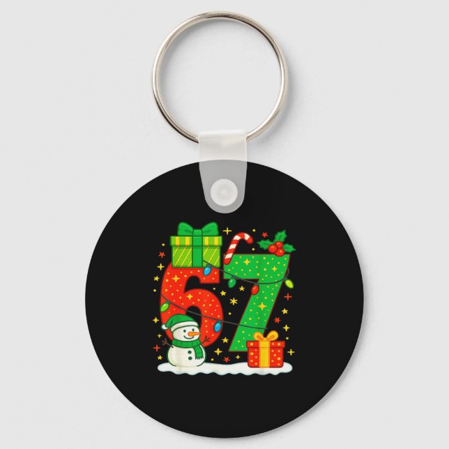 Number 67 Meme Matching Christmas Couple 67 Six Se Nyckelring (Framsida)