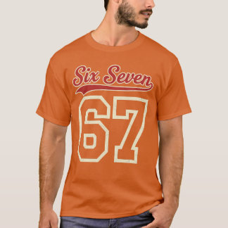 Number 67 Numbered Six Seven Baseball Jersey Style T Shirt